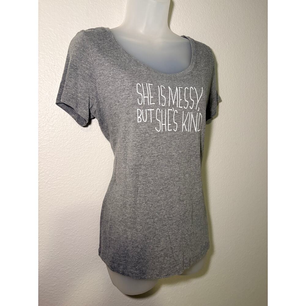Waitress Musical "She Is Messy But She's Kind" Grey Shirt XL (Fits Like L) - Picture 2 of 6